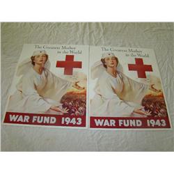 World War 2 Red Cross Poster Lot of 2.