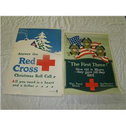 World War 1 Red Cross Poster Lot of 2.