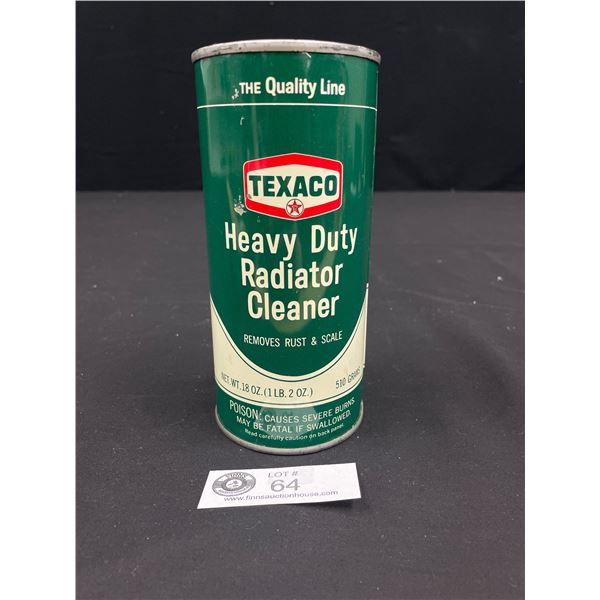 Texaco Heavy Duty Radiator Cleaner 18 Ounce Tin - With Contents