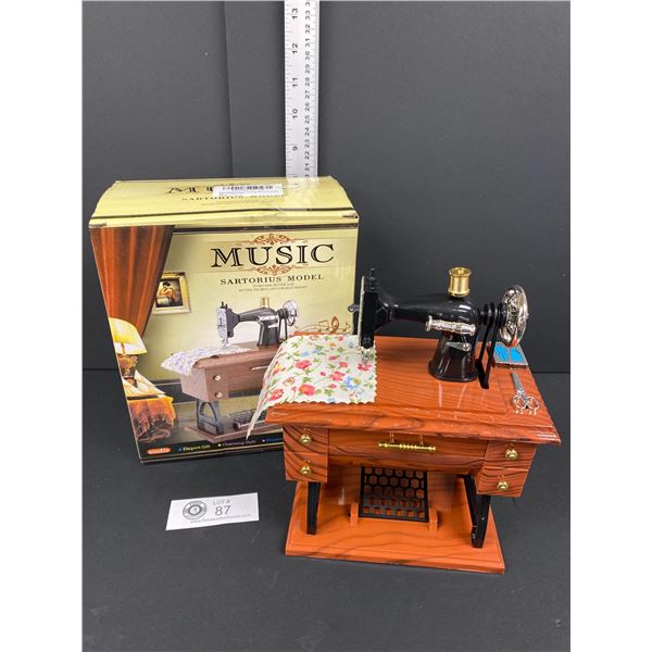 Vintage Patty Both Musical Sewing Machine Music Box