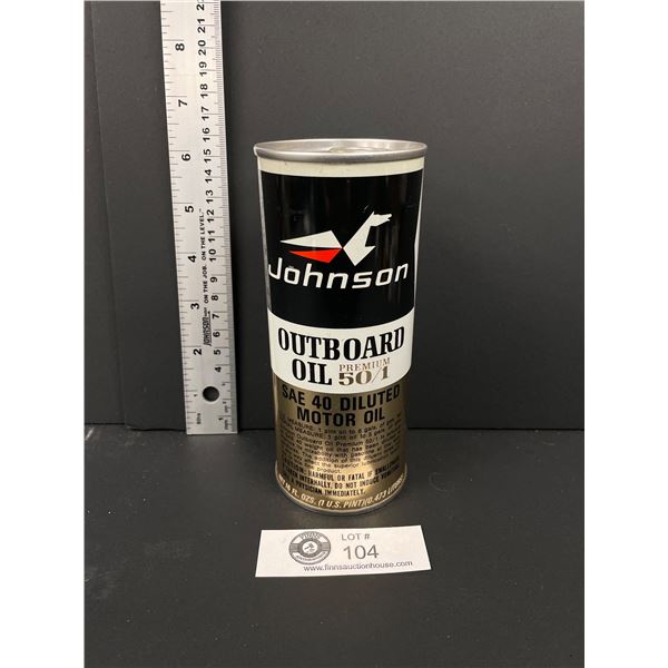 Johnson Outboard Oil 16 Fluid Ounce Tin - Full