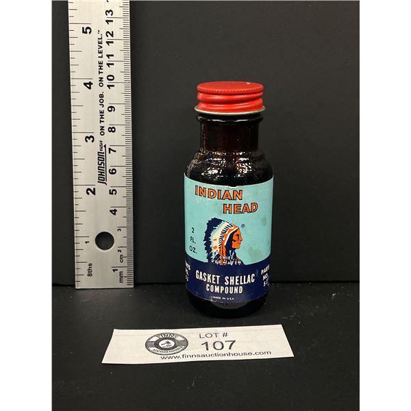 Indian Head Gasket Shellac Compound 2 US Fluid Ounce Bottle - Full