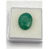 Image 2 : Big Natural Emerald 8.525 ct 15.10x11.41x 5.74mm-Oval Cut SI1-Brazil-COO ( minor Oiling)