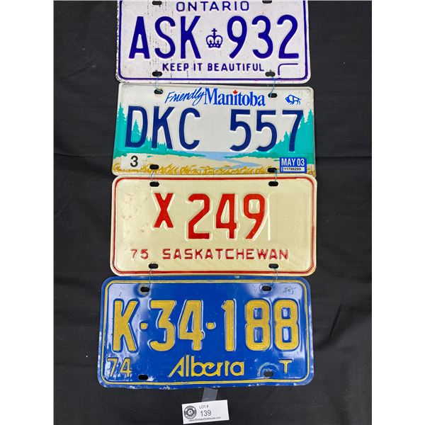 Lot of 4 Vintage BC Collectible License Plates