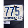 Image 3 : BC 1957 Vintage Collectible License Plate