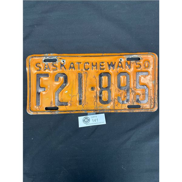 SK 1950 Vintage Collectible License Plate