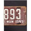 Image 3 : 1949 Saskatchewan Vintage Collectible License Plate