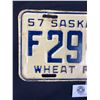 Image 4 : 1957 Saskatchewan Vintage Collectible License Plate