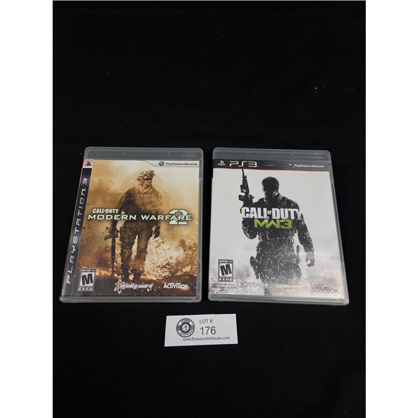 Lot of 2 PS 3 Games Call of Duty Modern WarFare 2 and 3.