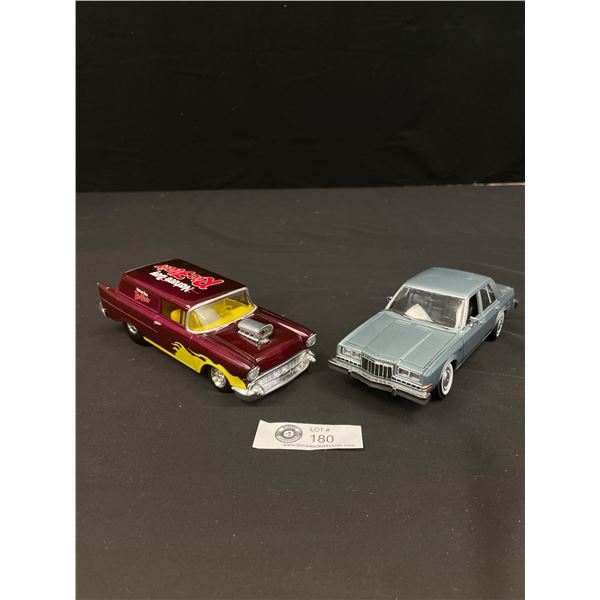 Lot of 2 Collectible Die Cast Cars - Nature Boy Ric Flair 57 Chevy and 1986 Dodge Diplomat 1:24 Scal