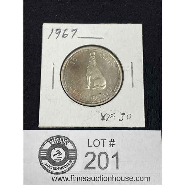 1967 Canadian 50 Cent Coin - XF30