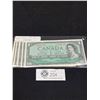 Image 1 : Lot of 5 Uncirculated Condition 1954 $1 Canadian Bills