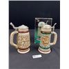 Image 1 : Lot of 2 Collectible Avon Steins -  1978 Hunting In Box With Full Aftershave Container and 1980 Cowb