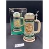 Image 2 : Lot of 2 Collectible Avon Steins -  1978 Hunting In Box With Full Aftershave Container and 1980 Cowb