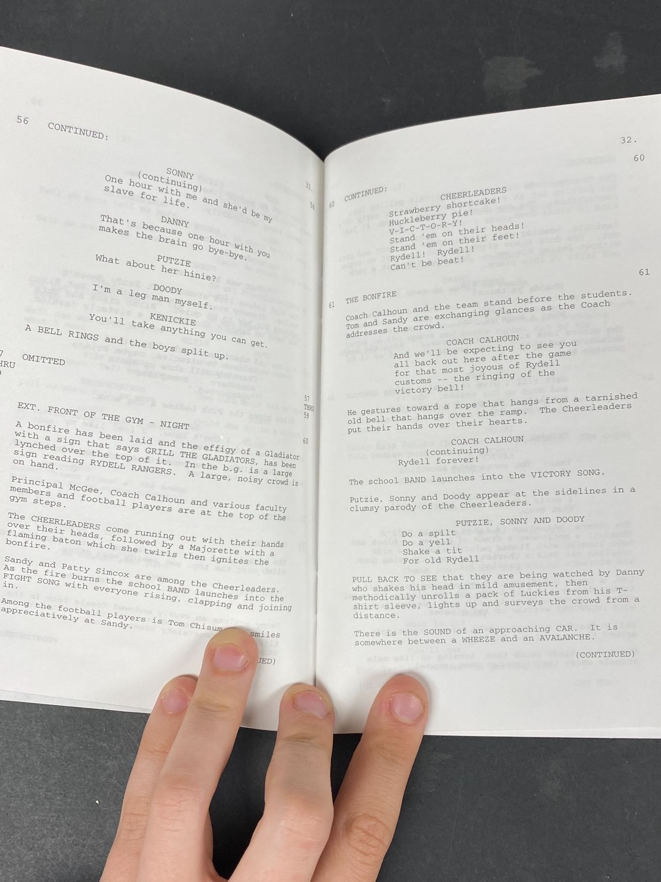 Grease Booklet - Screenplay Script of The Movie Grease