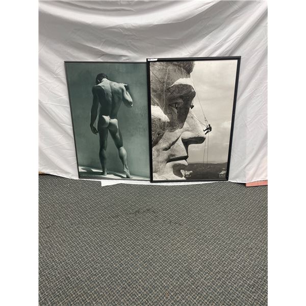 Lot of 2 Framed Large Photos/ Prints No Glass. * No Shipping*