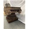 Image 2 : Vintage Roman Looking Carved Limestone 17" Pedestal Very Heavy, *No Shipping*