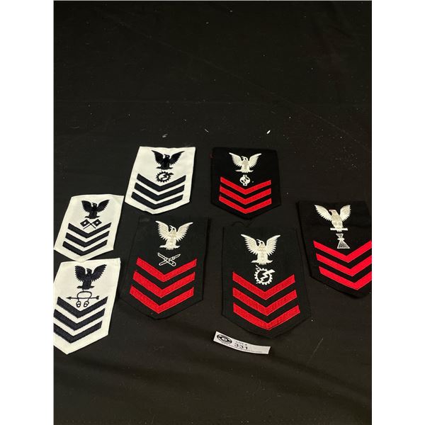 Assortment of WW2 WWII US Military Rank Insignia- Patches