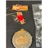 Image 2 : Original WW2 WWII Efficiency Honor Fidelity For Good Conduct Medal and Ribbon and Several US Chevron