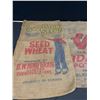 Image 2 : Lot of 3 Vintage Burlap Seed Bags - Great Graphics