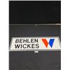 Image 1 : Beautiful Behlen Wickes Steel Sign From Manitoba 12 x 42"