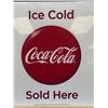 Image 2 : Ice Cold Coca Cola Sold Here Button Sign - Double Sided, Lights Up, Works!