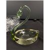 Image 2 : Cut Crystal Bowl with Beautiful Swan Dish