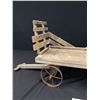 Image 2 : Vintage Wooden Wagon with High Sides and Steel Spoke Wheels, Great Décor Piece