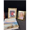 Image 2 : Lot of 4 Picture Frames, Red Rose Framed Picture 12 x 10" and Hard Cover Book - JMW Turner His Art a