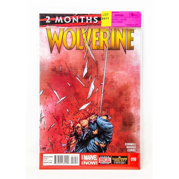 WOLVERINE #10 --- CLAW COUNTDOWN COVER