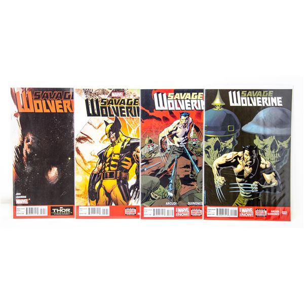 SAVAGE WOLVERINE --- 4 COMICS