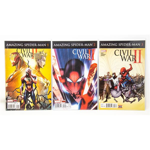 CIVIL WAR II: AMAZING SPIDER-MAN --- 3 COMICS