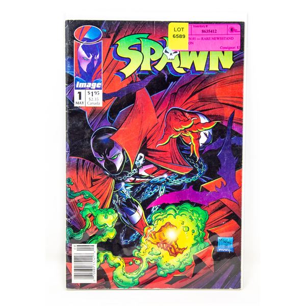 SPAWN #1 --- RARE NEWSSTAND EDITION