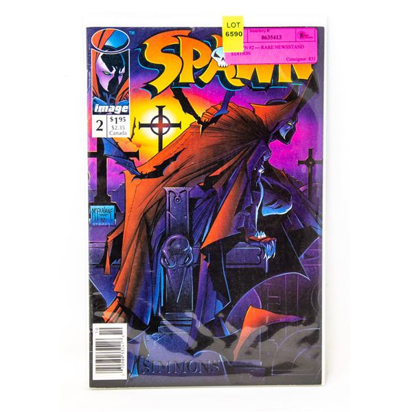 SPAWN #2 --- RARE NEWSSTAND EDITION