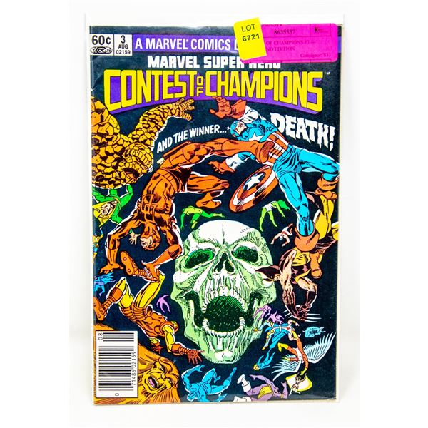 CONTEST OF CHAMPIONS #3 --- NEWSSTAND EDITION