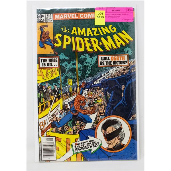 AMAZING SPIDER-MAN #216 --- NEWSSTAND EDITION