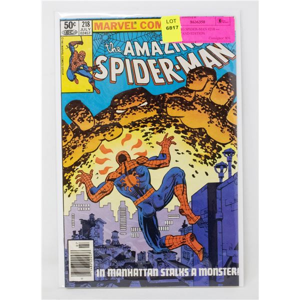 AMAZING SPIDER-MAN #218 --- NEWSSTAND EDITION