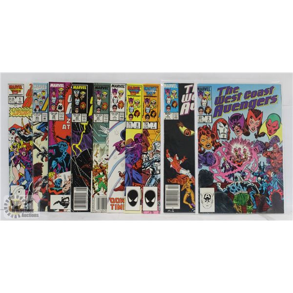 WEST COAST AVENGERS --- 10 COMICS