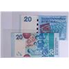 Image 2 : 2016/2018, SBC $20 HD/BY 844884, 2 pcs of same S/N, UNC