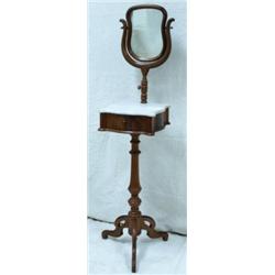 Victorian marble top mahogany shaving stand.