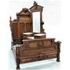Image 1 : Victorian walnut bed with matching dresser