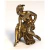 Image 1 : Miniature erotic bronze of lady on stool
