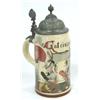 Image 1 : Antique German lidded beer stein