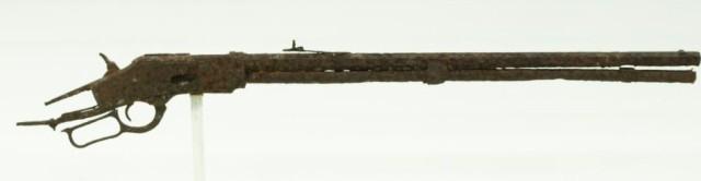 Rusty relic Winchester 1873 rifle