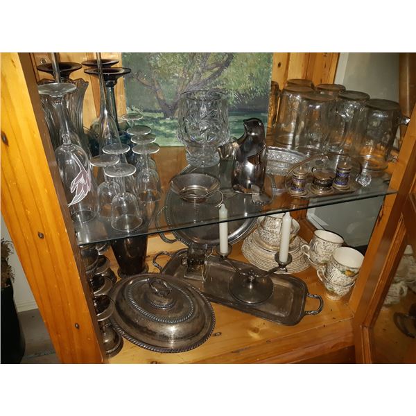 Crystal, Glass and Silver Plate A