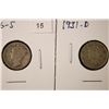 1926-S & 1931-D SILVER MERCURY DIMES, (SEMI-KEYS)