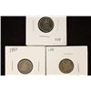 Image 1 : 3-ASSORTED SEATED LIBERTY DIMES: 1853, 1887 & 1891
