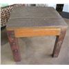 Image 1 : Square Distressed Wood Table from Bali Boo 20"x20"x17"H