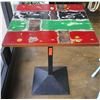 Image 1 : Table Indonesian Reclaimed Boat Planks (Matches Bar) w/ Pedestal Base 24"x24"x32"H