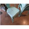 Image 3 : Qty 4 Blue Patina Stacking Chairs